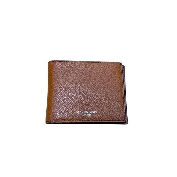 🌟NEW🌟Michael Kors🌟Men Leather Two Layer Brown Wallet - Picture 1 of 6